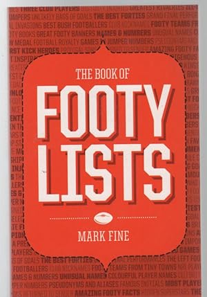 Seller image for The Book Of Footy Lists. for sale by Time Booksellers