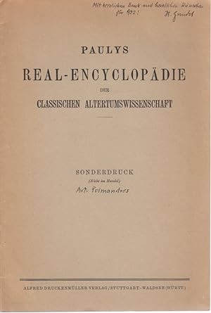 Poimandres. [Aus: Pauly's Realencyclopädie der classischen Altertumswissenschaft, Bd. XXI,1].
