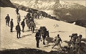 Ansichtskarte / Postkarte Schweizer Armee, Gebirgsartillerie, Artillerie de montagne, Gebirgstrup...
