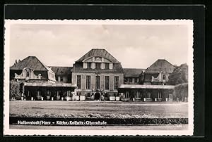 Bild des Verkufers fr Ansichtskarte Halberstadt /Harz, Ansicht der Kthe-Kollwitz-Oberschule zum Verkauf von Bartko-Reher