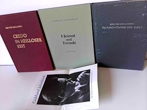 Konvolut: 3 Bände moderne Literatur und Gedichte von Gebhard Schuhböck und Signaturen vom Autor a...