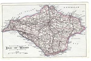 Image du vendeur pour Map Postcard Isle Of Wight Vintage Bacon's Excelsior Series mis en vente par Postcard Anoraks