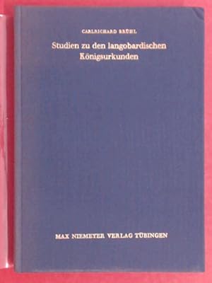 Bild des Verkufers fr Studien zu den langobardischen Knigsurkunden. Bibliothek des Deutschen Historischen Instituts in Rom, Band 33. zum Verkauf von Wissenschaftliches Antiquariat Zorn