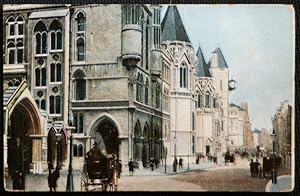 London Law Courts Vintage Postcard