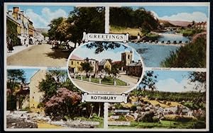 Rothbury Postcard Vintage View Northumberland Thrum Mill
