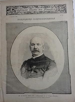 Portrait du général Bréart, Commandant du 17e corps d'armée. Portraits contemporains. 11 septembr...