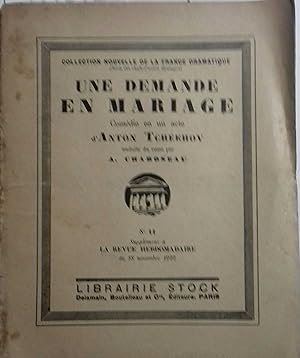 Imagen del vendedor de Une demande en mariage. Comdie en un acte. a la venta por Librairie Et Ctera (et caetera) - Sophie Rosire