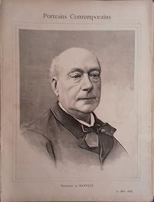 Imagen del vendedor de Portrait de Thodore de Banville. Portraits contemporains. 27 mai 1888. a la venta por Librairie Et Ctera (et caetera) - Sophie Rosire