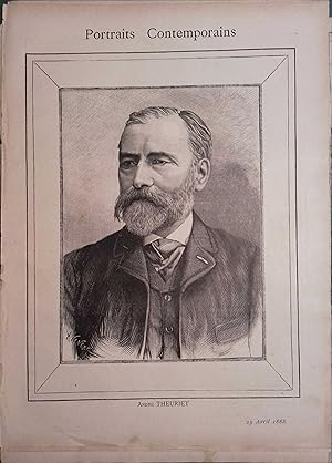 Image du vendeur pour Portrait d'Andr Theuriet. Portraits contemporains. 29 avril 1888. mis en vente par Librairie Et Ctera (et caetera) - Sophie Rosire