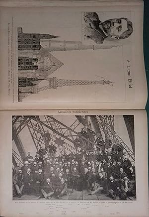 A la tour Eiffel : La tour Eiffel comparée à différents monuments, portrait de Gustave Eiffel et ...