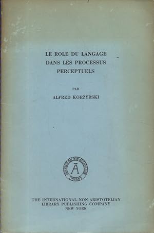 Immagine del venditore per Le rle du langage dans les processus perceptuels. venduto da Librairie Et Ctera (et caetera) - Sophie Rosire