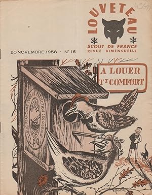 Louveteau 1958 N° 16. Revue bimensuelle des Scouts de France. 20 novembre 1958.