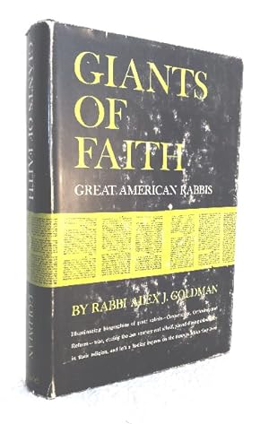 Bild des Verkufers fr Giants of Faith: great American rabbis zum Verkauf von Structure, Verses, Agency  Books