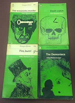 Seller image for 4 Penguin titles: The Waxworks Murder; The Demoniacs; Fire Burn; & Death Watch. for sale by Bristow & Garland