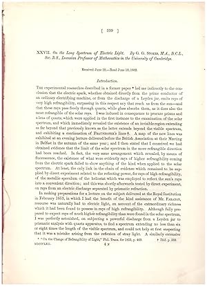 Bild des Verkufers fr On the Communication of Vibration from a Vibrating Body to a Surrounding Gas." (Philosophical Transactions of the Royal Society of London, Vol. 152 for the Year 1868, pp. 599-619) zum Verkauf von Craig Olson Books, ABAA/ILAB