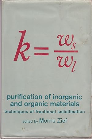Seller image for Purification of inorganic and organic materials for sale by Snookerybooks
