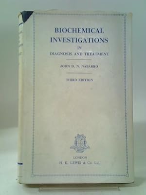 Bild des Verkufers fr Biochemical Investigation in Diagnosis and Treatment zum Verkauf von World of Rare Books