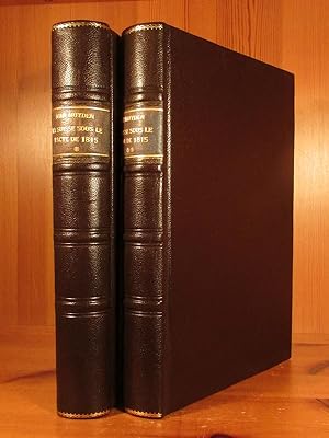La Suisse sou le Pacte de 1815, 2 tomes (Bände). Prachtausgabe in Ganzleder.