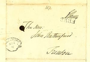 AN AARON BURR FREE-FRANKED ADDRESS-LEAF SIGNED AS VICE-PRESIDENT