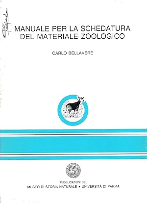Manuale per la schedatura del materiale zoologico. In 8vo, broch., pp. 50 con 10 figs.
