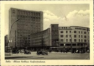 Bild des Verkufers fr Ansichtskarte / Postkarte Berlin Charlottenburg, Allianz Hochhaus Kurfrstendamm zum Verkauf von akpool GmbH