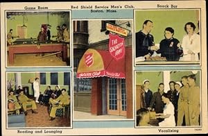 Imagen del vendedor de Ansichtskarte / Postkarte Boston Massachusetts USA, Red Shield Service Men's Club, Game Room, Snack Bar a la venta por akpool GmbH