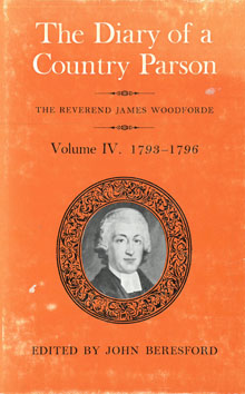 Seller image for The Diary of a Country Parson. Volume 4. 1793 - 1796. for sale by Eaglestones