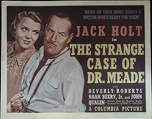 The Strange Case of Dr. Meade Lobby Title Card 1938 Jack Holt