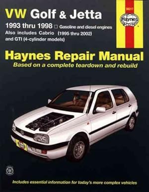 Immagine del venditore per VW Golf & Jetta Automotive Repair Manual : 1993 Thru 1998 venduto da GreatBookPrices