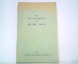 Das Bundesgesetz zu Artikel 131 GG. Vollständige Textausgabe in der Neufassung auf Grund der 2. N...