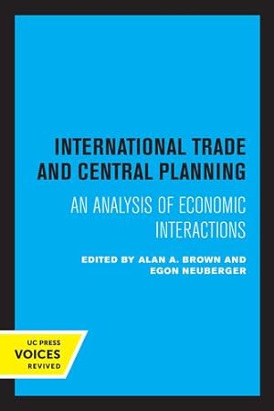 Bild des Verkufers fr International Trade and Central Planning: An Analysis of Economic Interactions [Paperback ] zum Verkauf von booksXpress