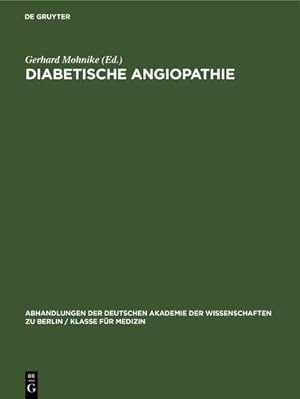 Imagen del vendedor de Diabetische Angiopathie (German Edition) [Hardcover ] a la venta por booksXpress
