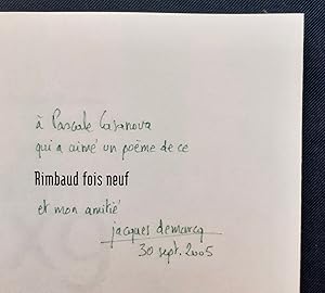 Bild des Verkufers fr Rimbaud fois neuf. zum Verkauf von Le Livre  Venir