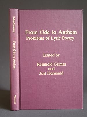 Seller image for From Ode to Anthem: Problems of Lyric Poetry for sale by Bookworks [MWABA, IOBA]