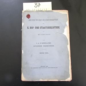 Bild des Verkufers fr Catalogus codicum manu scriptorum Bibliothecae Regiae Monacensis - Tomus V: Die deutschen Handschriften der K. Hof- und Staatsbibliothek zu Mnchen, Theil I zum Verkauf von Bookstore-Online