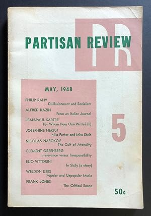 Imagen del vendedor de Partisan Review, Volume 15, Number 5 (XV; May 1948) a la venta por Philip Smith, Bookseller