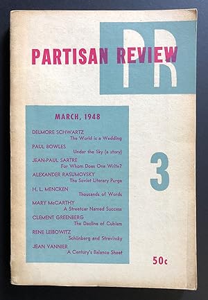 Bild des Verkufers fr Partisan Review, Volume 15, Number 3 (XV; March 1948) zum Verkauf von Philip Smith, Bookseller