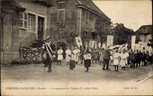 Bild des Verkäufers für Ansichtskarte / Postkarte Fesches le Châtel Doubs, iaauguration de église, Einweihung der Kirche, 1924 zum Verkauf von akpool GmbH