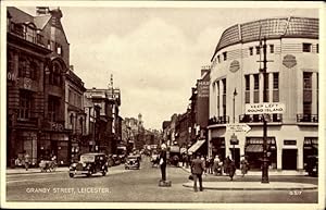 Bild des Verkufers fr Ansichtskarte / Postkarte Leicester East Midlands England, Granby Street zum Verkauf von akpool GmbH