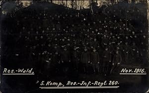 Foto Ansichtskarte / Postkarte Deutsche Soldaten in Uniformen, 5. Komp., Reserve-Infanterie-Regim...