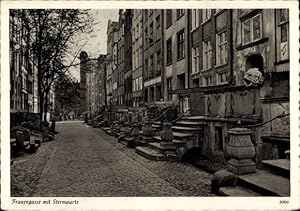 Ansichtskarte / Postkarte Danzig, Blick in die Frauengasse mit Sternwarte, Wasserspeier