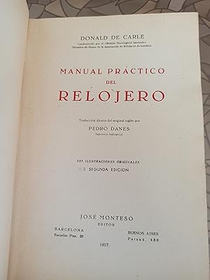 Seller image for Manual prctico del relojero for sale by Librera La Esconda