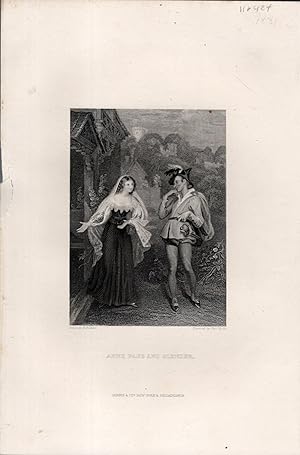 Bild des Verkufers fr ENGRAVING: "Anne Page and Slende"., from The Library of Choice Literature zum Verkauf von Dorley House Books, Inc.