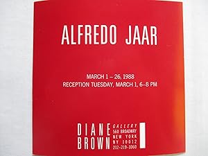 Seller image for Alfredo Jaar Diane Brown 1988 Exhibition invite postcard for sale by ANARTIST