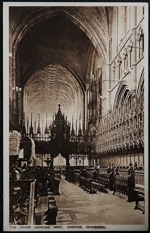 Chester Cathedral Vintage Postcard Sepia Toned