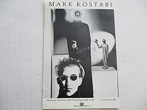 Seller image for Mark Kostabi New Works Wiesner Gallery Brooklyn 1987 Exhibition invite postcard for sale by ANARTIST