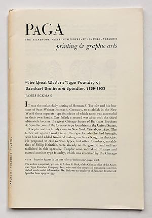 PaGA: Printing & Graphic Arts, Volume IX, Number 1, March 1961