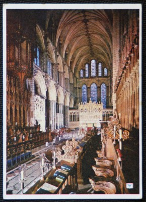 Image du vendeur pour Ely Cathedral Postcard Choir Stalls mis en vente par Postcard Anoraks