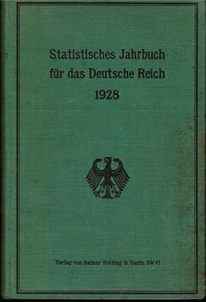 Bild des Verkufers fr Statistisches Jahrbuch fr das Deutsche Reich; 47. Jahrgang 1928 zum Verkauf von Schrmann und Kiewning GbR