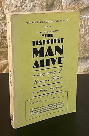 Bild des Verkufers fr The Happiest Man Alive" _ A biography of Henry Miller zum Verkauf von San Francisco Book Company